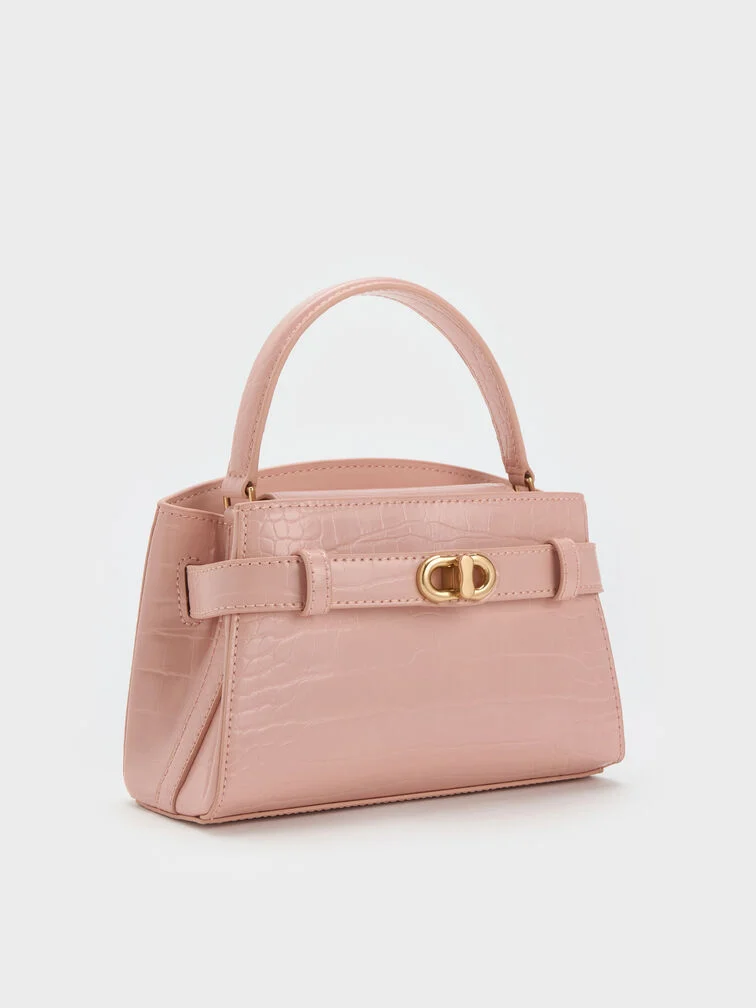 Aubrielle Croc-Effect Top Handle Bag