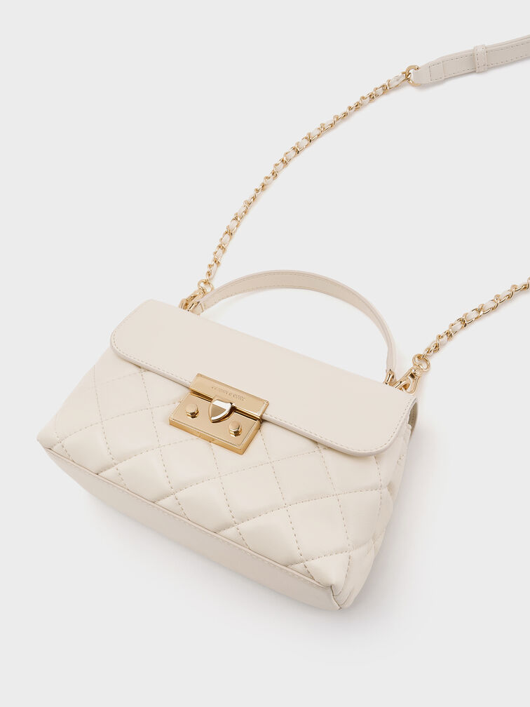 Alva Quilted Top Handle Bag