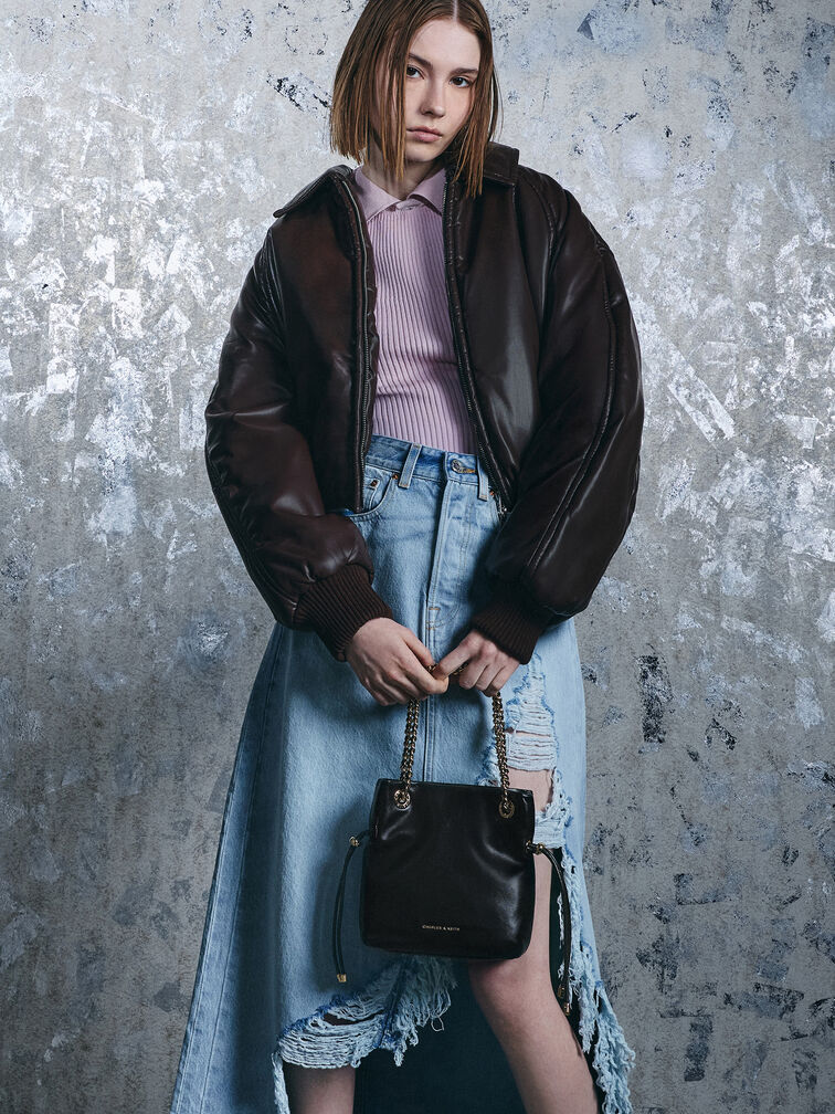 Arya Braided-Strap Double-Handle Crossbody Bag