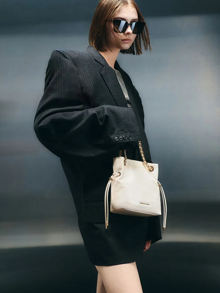 Arya Braided-Strap Double-Handle Crossbody Bag