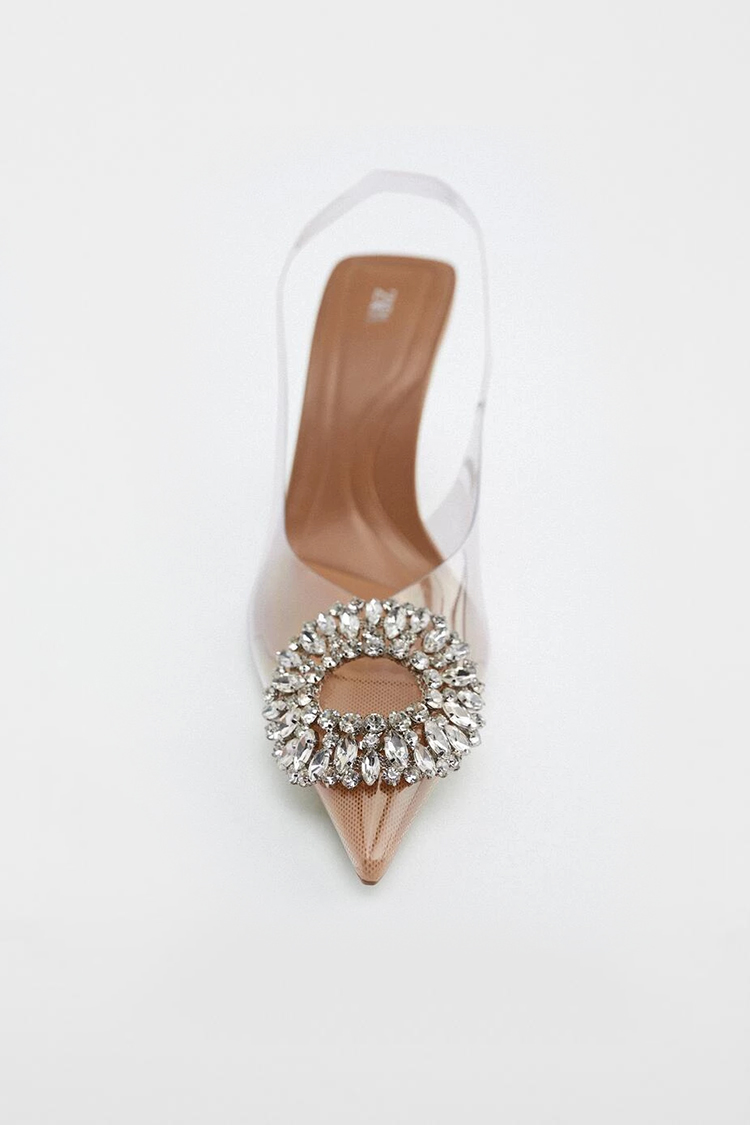 EMBELLISHED VINYL HEELS
