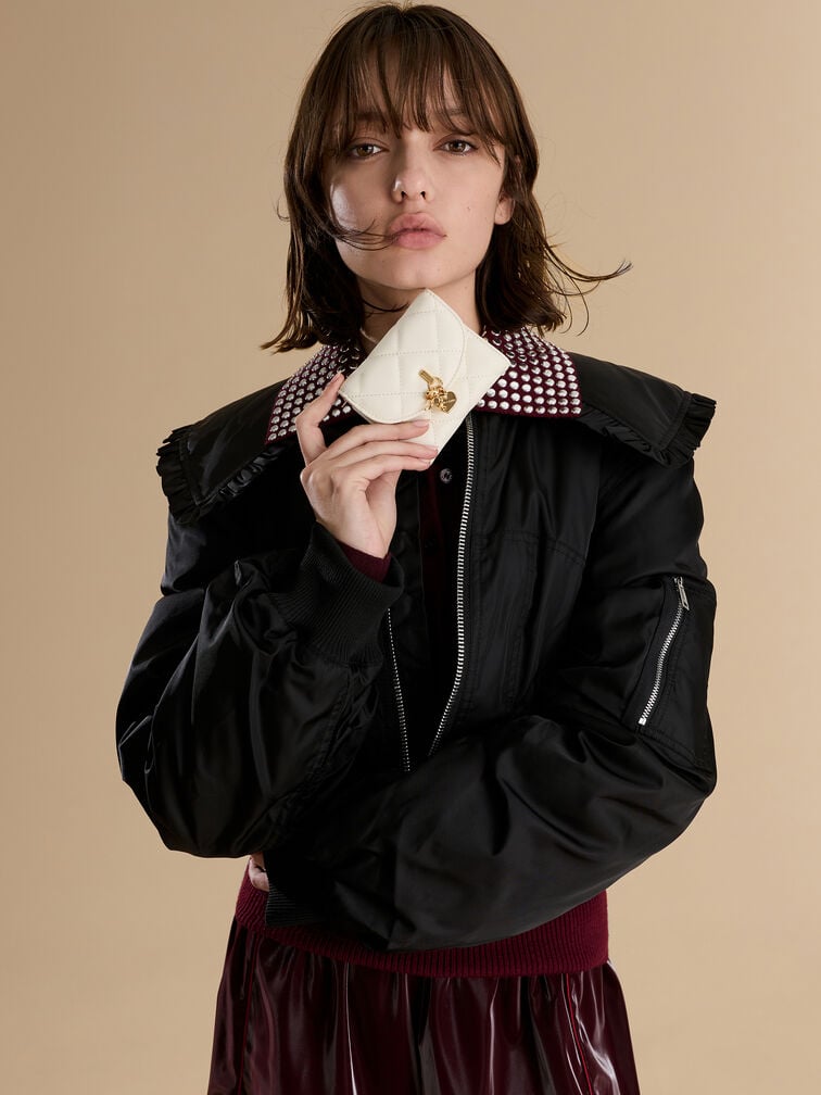 Arrietty Quilted Curved-Flap Wallet