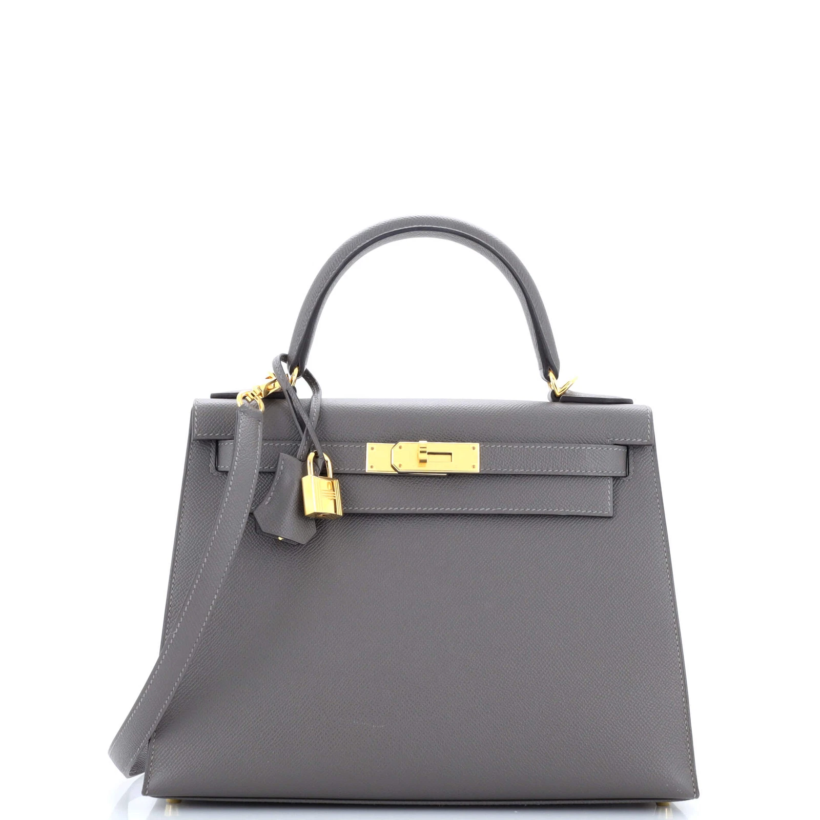 Túi Hermes Kelly Remake Hàn Da Bò Togo Màu Xám