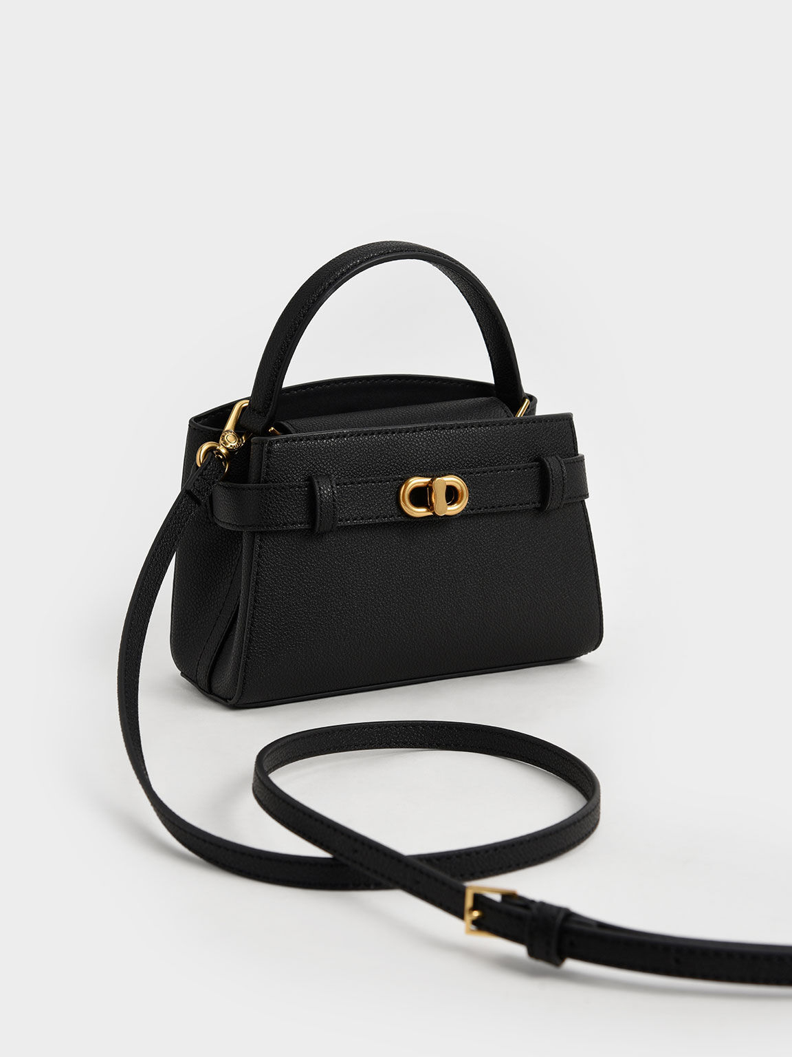 Aubrielle Metallic Buckle Handbag