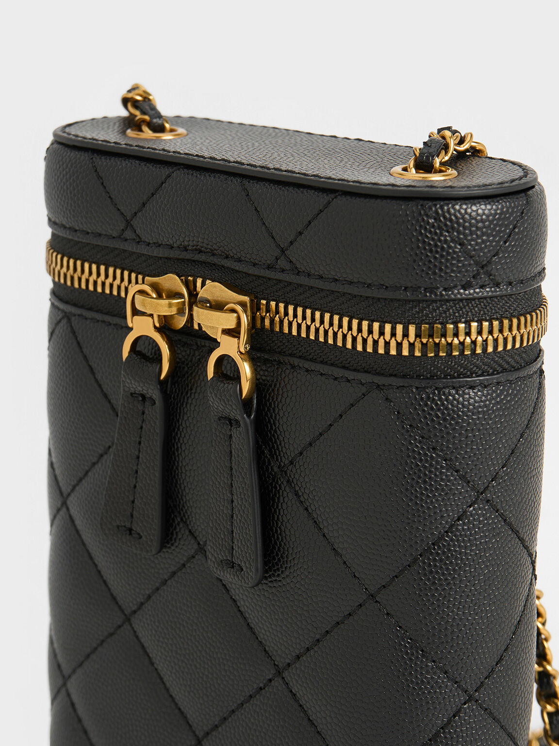 Apfra Quilted Elongated Mini Rectangular Bag