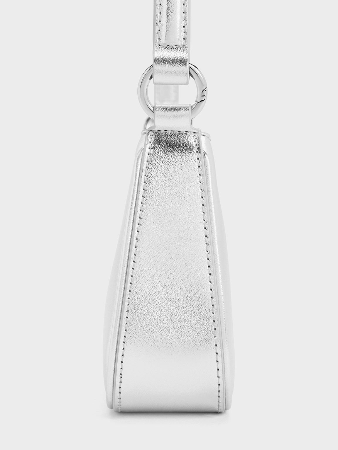 Metallic Curved Square Tote Bag