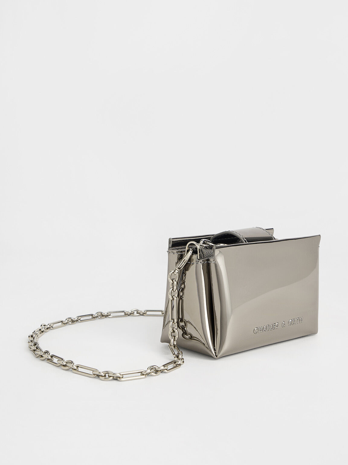 Bosie Metallic Top Handle Pouch