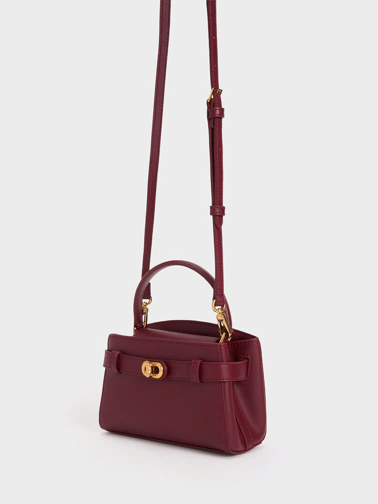 Aubrielle Metallic Buckle HandBag