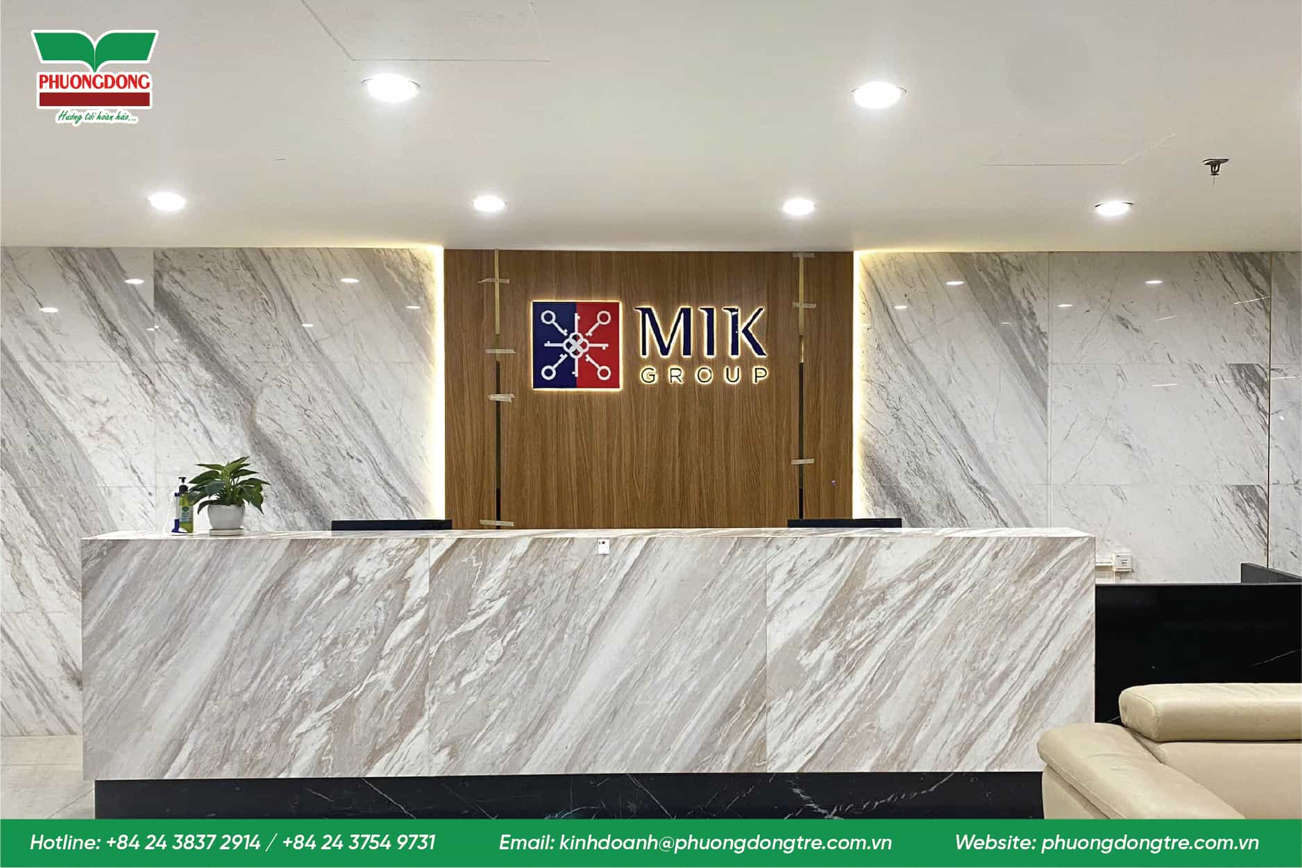 SẢN XUẤT LẮP ĐẶT BIỂN BẢNG TẠI TRỤ SỞ MIK GROUP LÝ THƯỜNG KIỆT