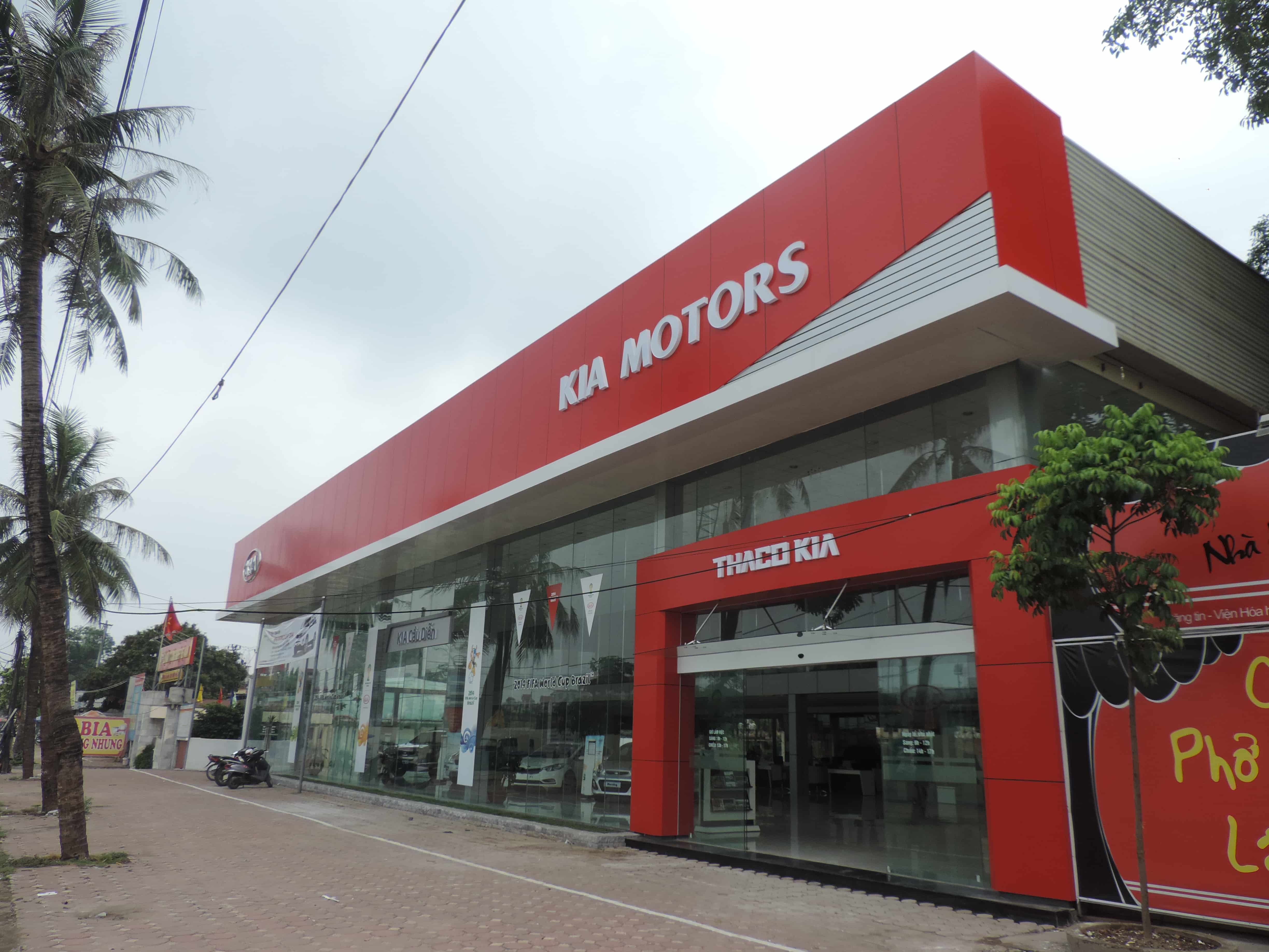 SẢN XUẤT LẮP ĐẶT LOGO KIA - THACO CẦU DIỄN