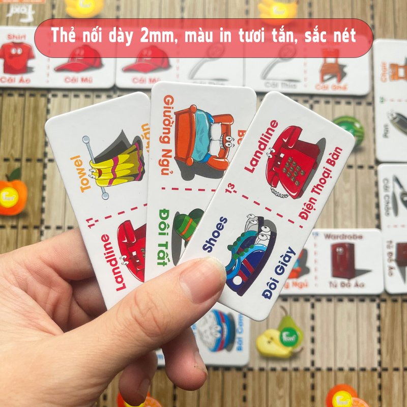 Boardgame Domino Mầm Non Chủ Đề Đồ Dùng Sinh Hoạt Cho Bé Tiểu Học Đa Dạng Cách Chơi Giúp Phát Triển Tư Duy Logic Nhanh Nhạy Và Tăng Sáng Tạo