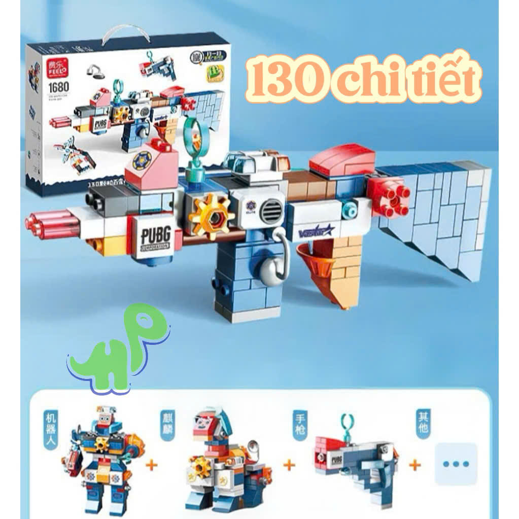 Đồ chơi lắp ráp nhà gas, xe, robot, sở cảnh sát, cứu hỏa, công trình