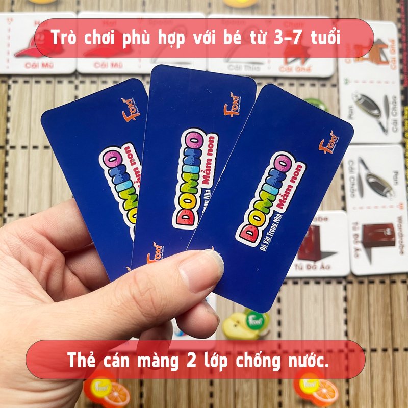 Boardgame Domino Mầm Non Chủ Đề Đồ Dùng Sinh Hoạt Cho Bé Tiểu Học Đa Dạng Cách Chơi Giúp Phát Triển Tư Duy Logic Nhanh Nhạy Và Tăng Sáng Tạo