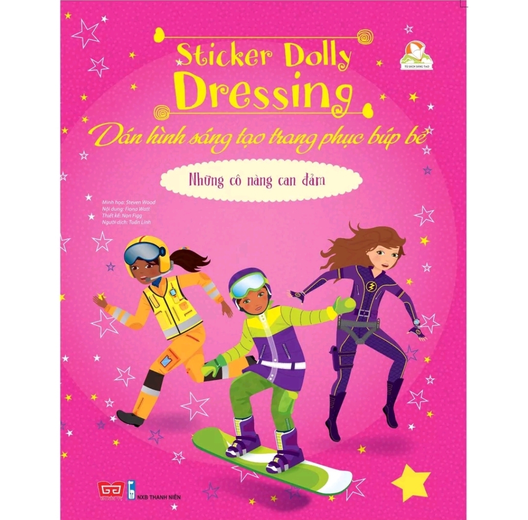 Sách - Dán hình sáng tạo trang phục búp bê - Sticker Dolly Dressing - Dành cho trẻ từ 3 tuổi - Đinh Tị Books