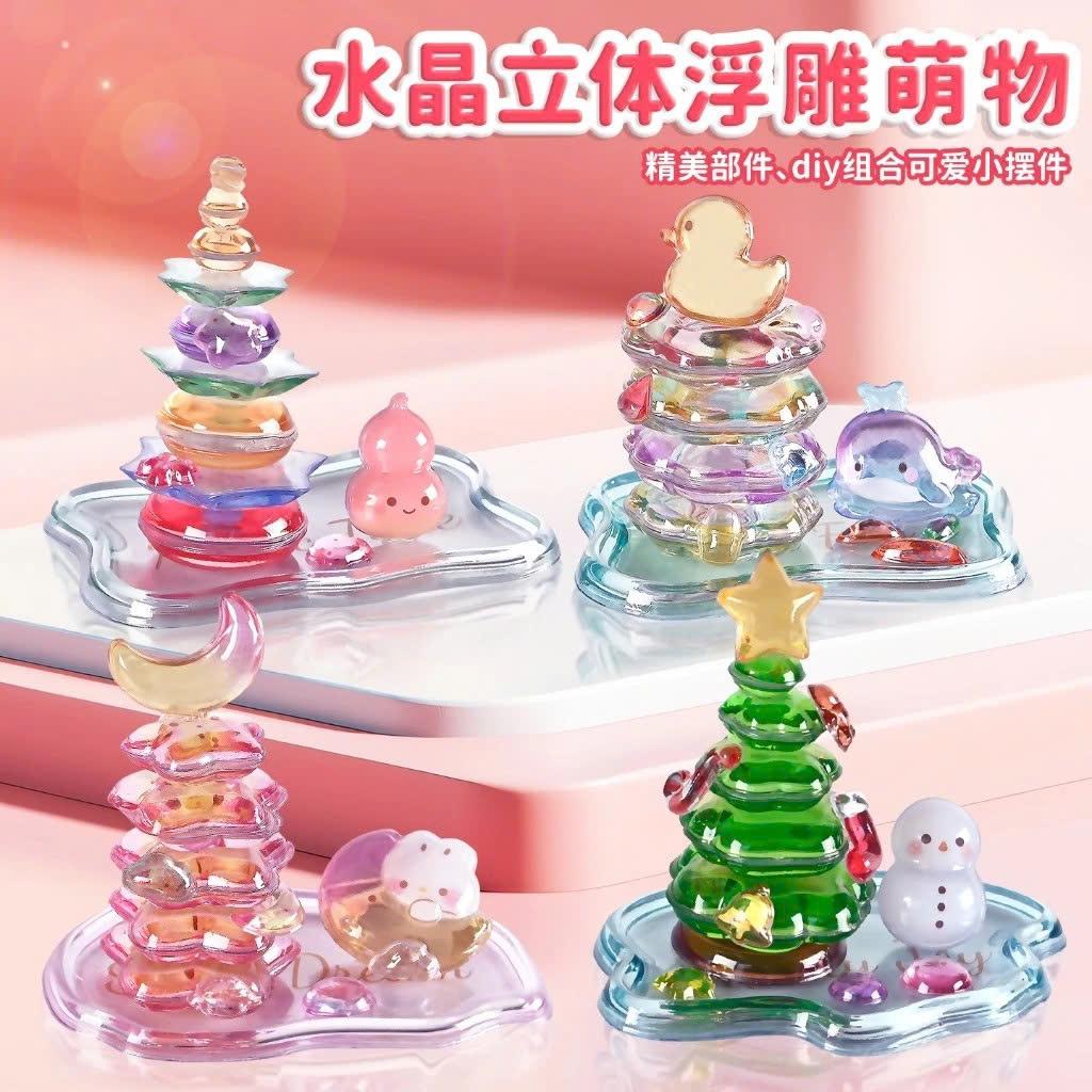 (SIZE TO) Sticker 3D Dán Dập Nổi Miếng Dán Chết Le Sáng Tạo Đồ Trang Trí Nhỏ Nhãn Dán Ba Chiều
