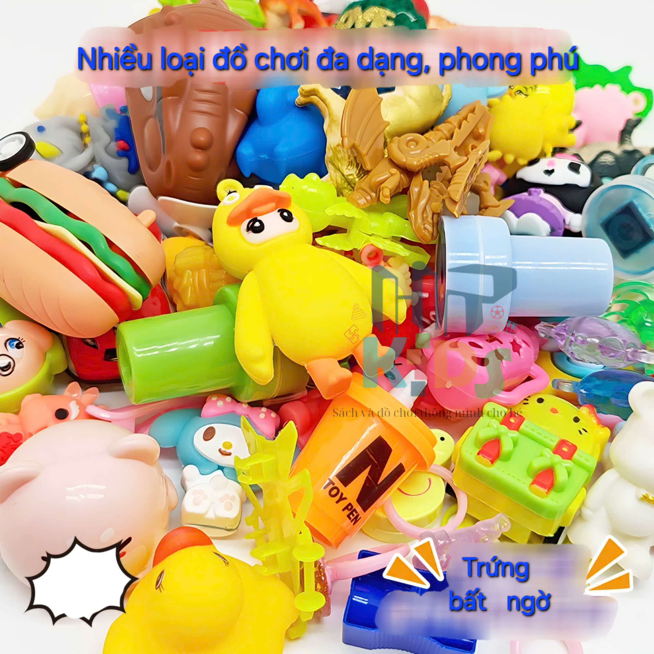 Đồ chơi dập trứng nhận quà, hộp mù trứng vàng nhiều chủ đề Kuromi, Labubu, Cappybra kèm búa cho bé