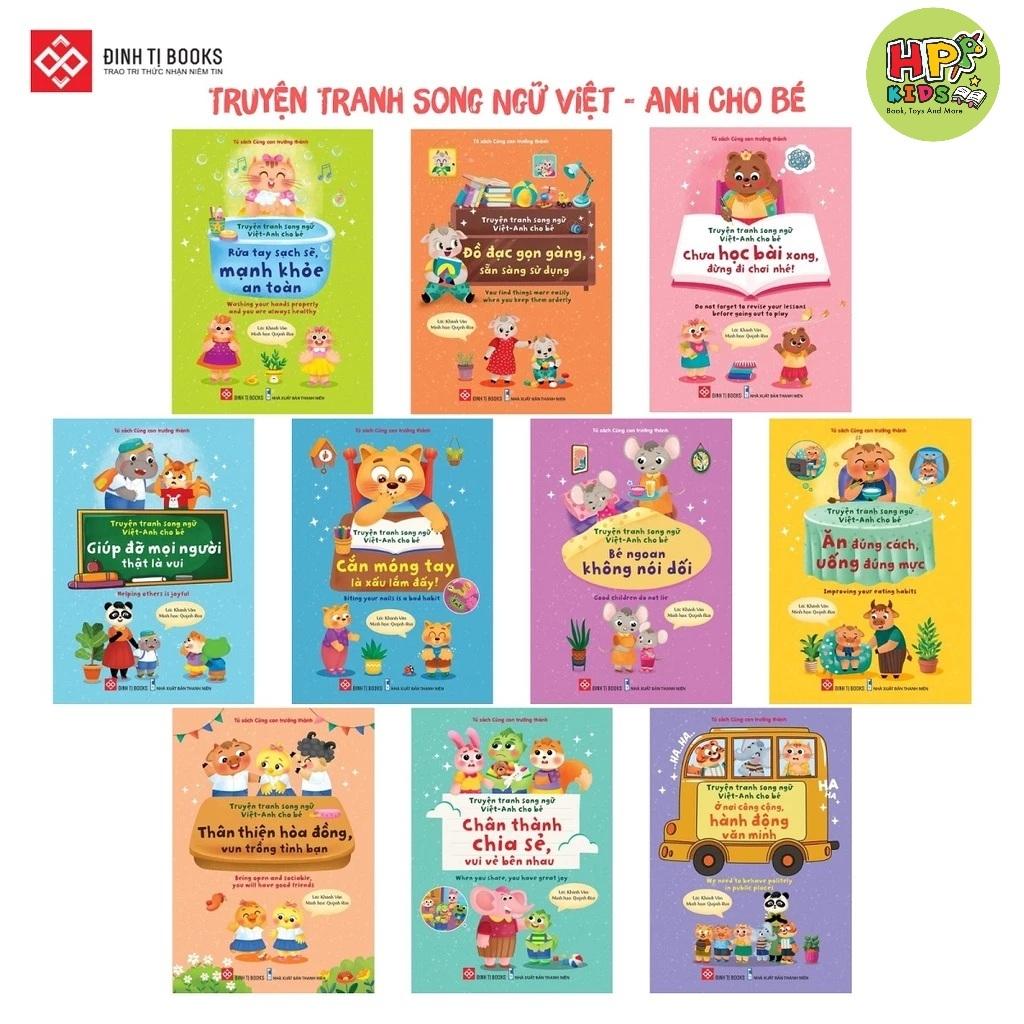 Sách - Truyện tranh song ngữ cùng con trưởng thành - Bộ 10 cuốn - Đinh Tị