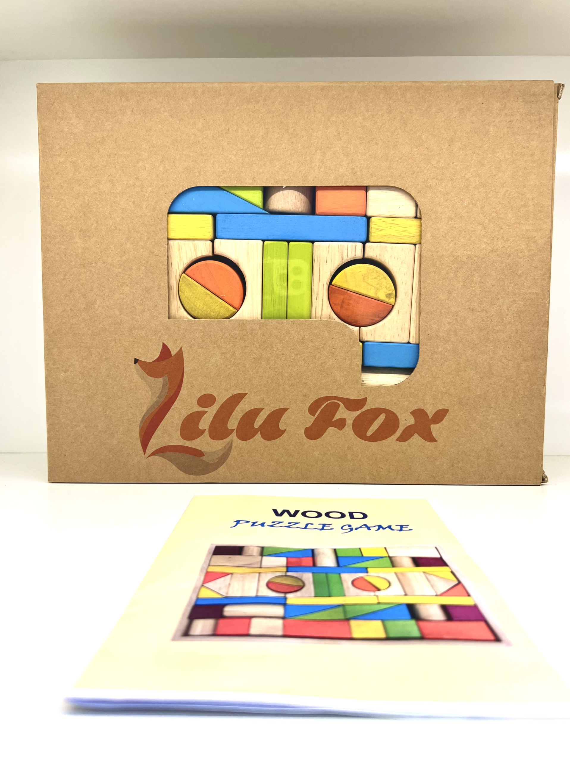 Bộ xếp hình cầu vồng bằng gỗ vui nhộn cho trẻ đồ chơi trẻ em Giáo cụ montessori kèm sách hướng dẫn xếp