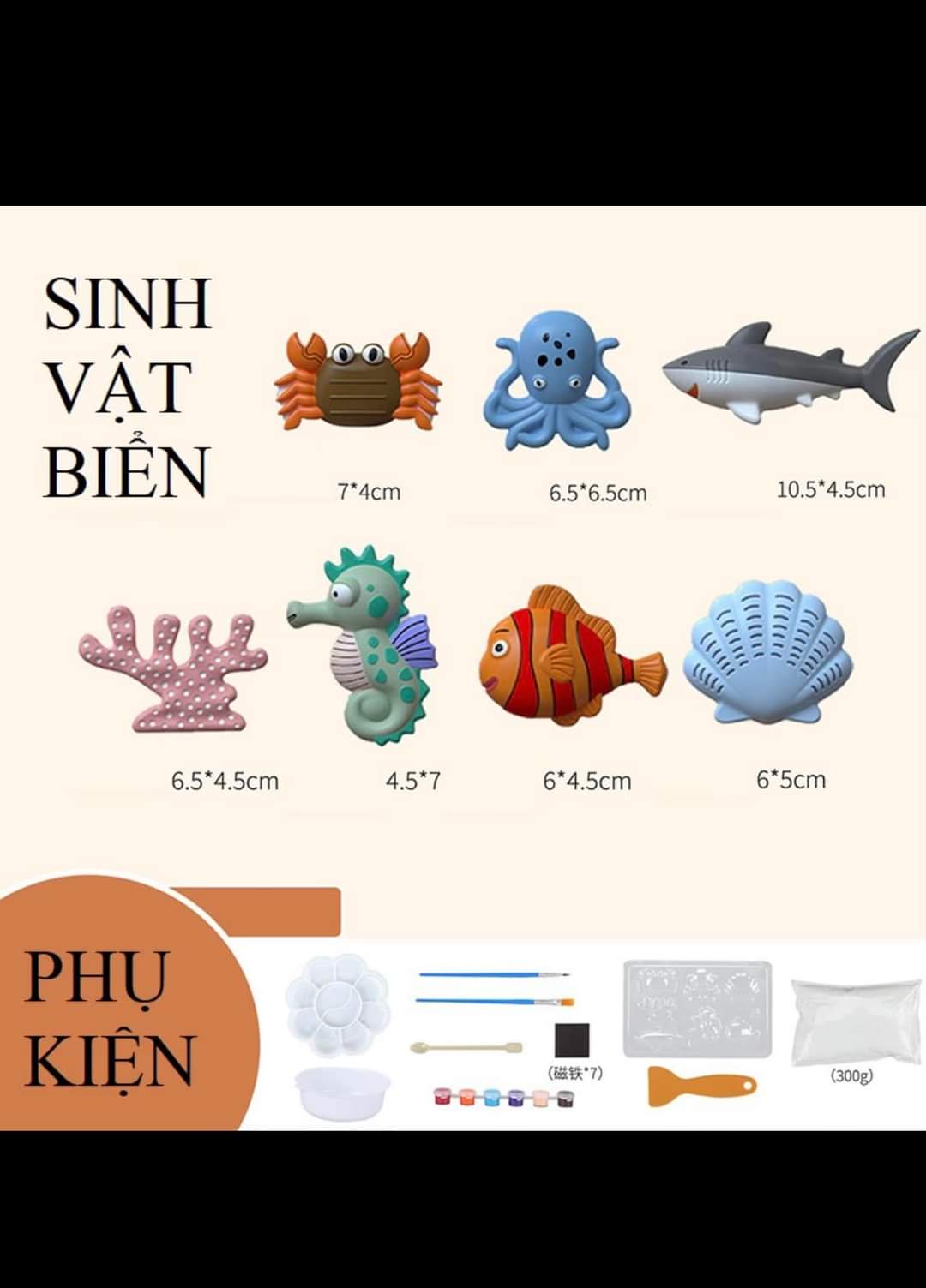 Set tự làm thạch cao tô tượng cho bé, kèm màu vẽ, khuôn, cọ v.v....