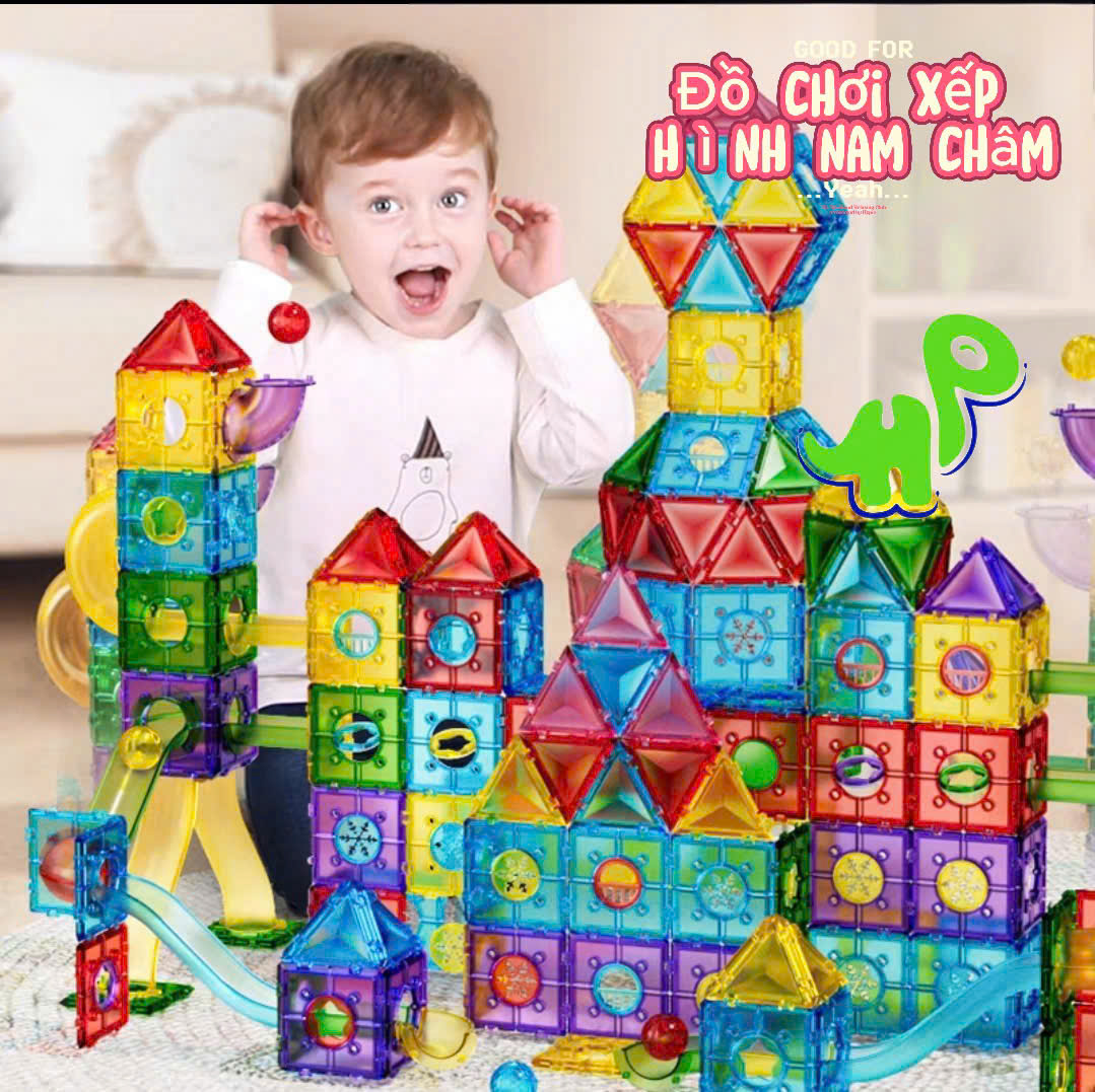 Đồ chơi lắp ráp, xếp hình thả bóng 3D chủ đề không gian kèm hộp đựng cho bé