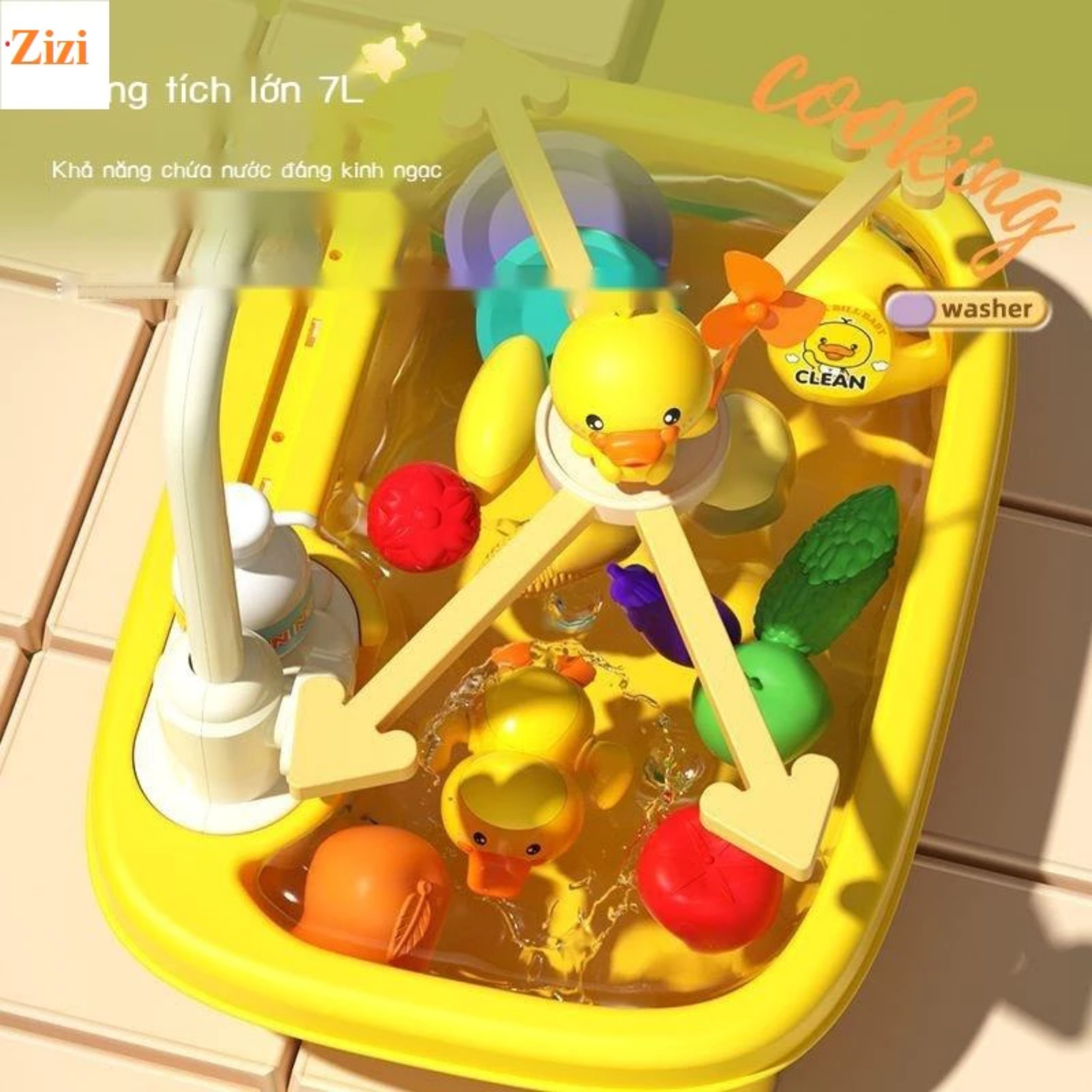 Bộ Đồ Chơi Sân Vườn Thú Vui Nhộn: Đồ Chơi Nấu Ăn Rửa Bát Rau Củ, Học Làm Việc Nhà Cho Bé 2-4 Tuổi