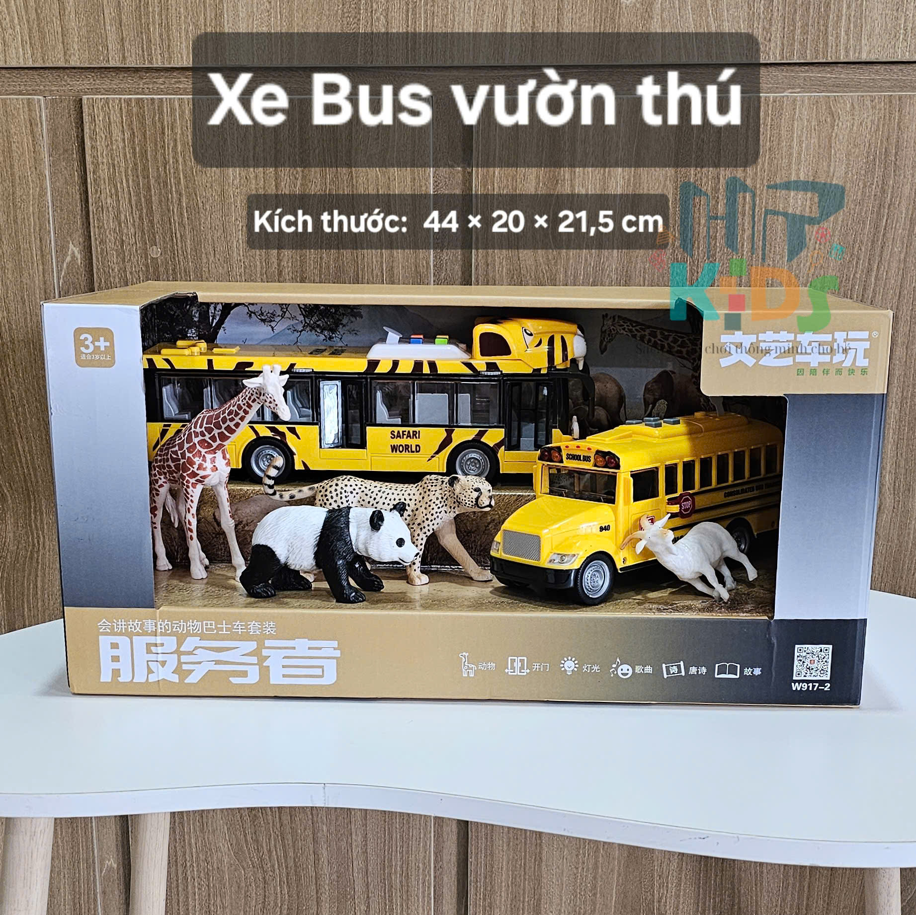 Bộ Xe Cứu Hỏa & Xe Bus Giáo Dục, Đồ Chơi Mô Hình Cao Cấp Kèm Đèn và Nhạc, Phù Hợp Trẻ 3+ Tuổi