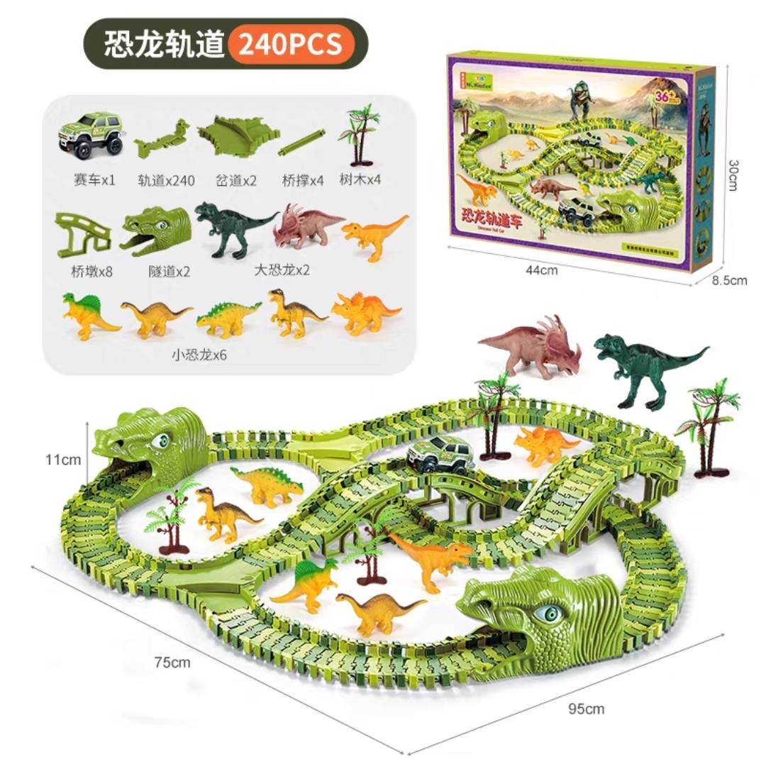 Bộ lắp ghép đường đua khủng long, đường hầm khủng long