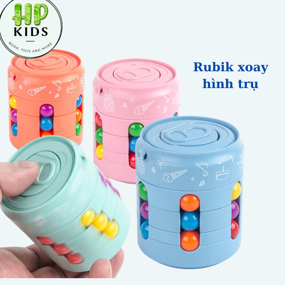 Rubik Biến Thể Hình Lon Bia – Spinner Đẹp Lạ Mắt Xoay NgónTay Luyện Trí Não Sự Kiên Trì