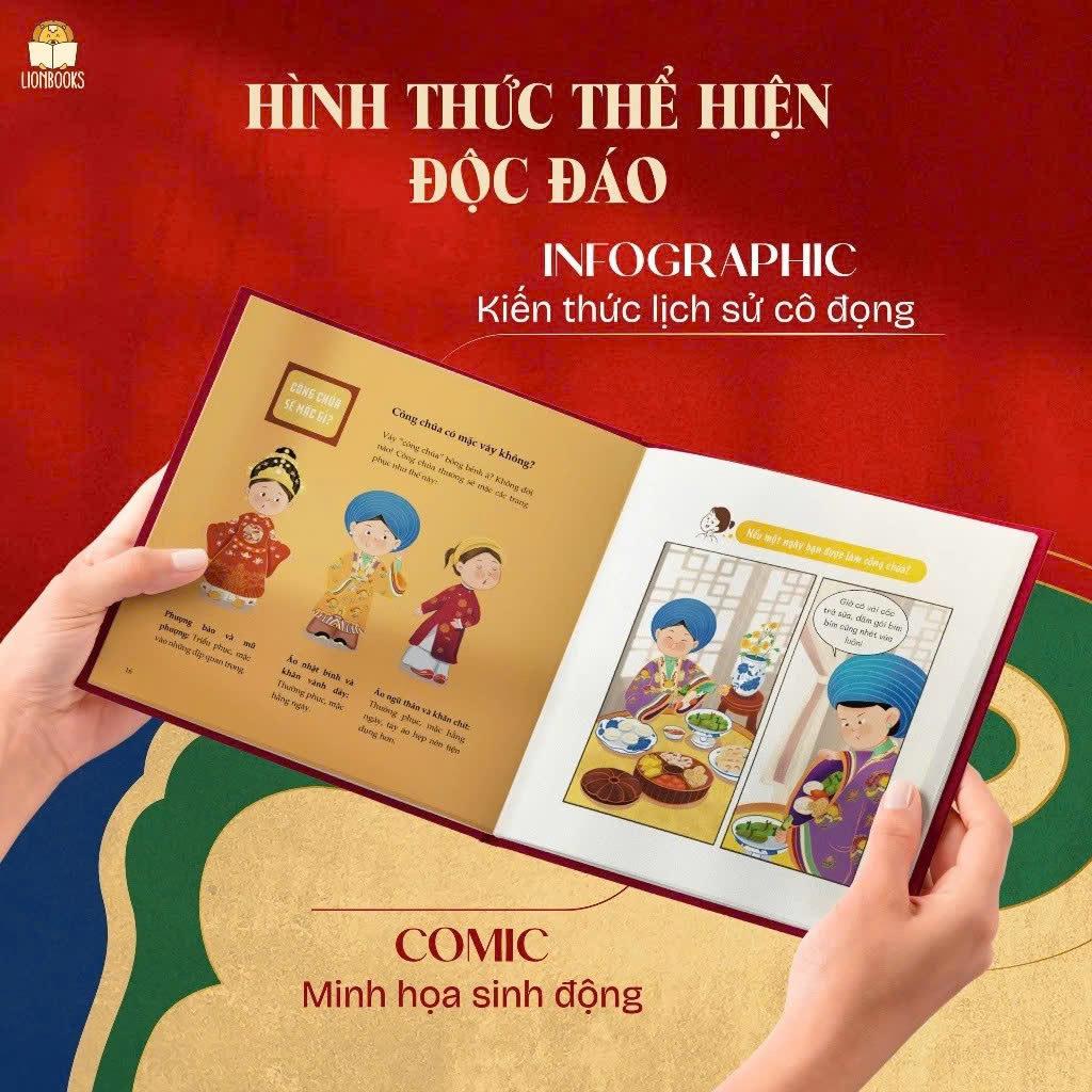 Cuốn Cành vàng lá ngọc Nếu bạn là công chúa? - Dòng sách Lịch sử hài hước dành cho bé từ 5+ tuổi Lionbooks
