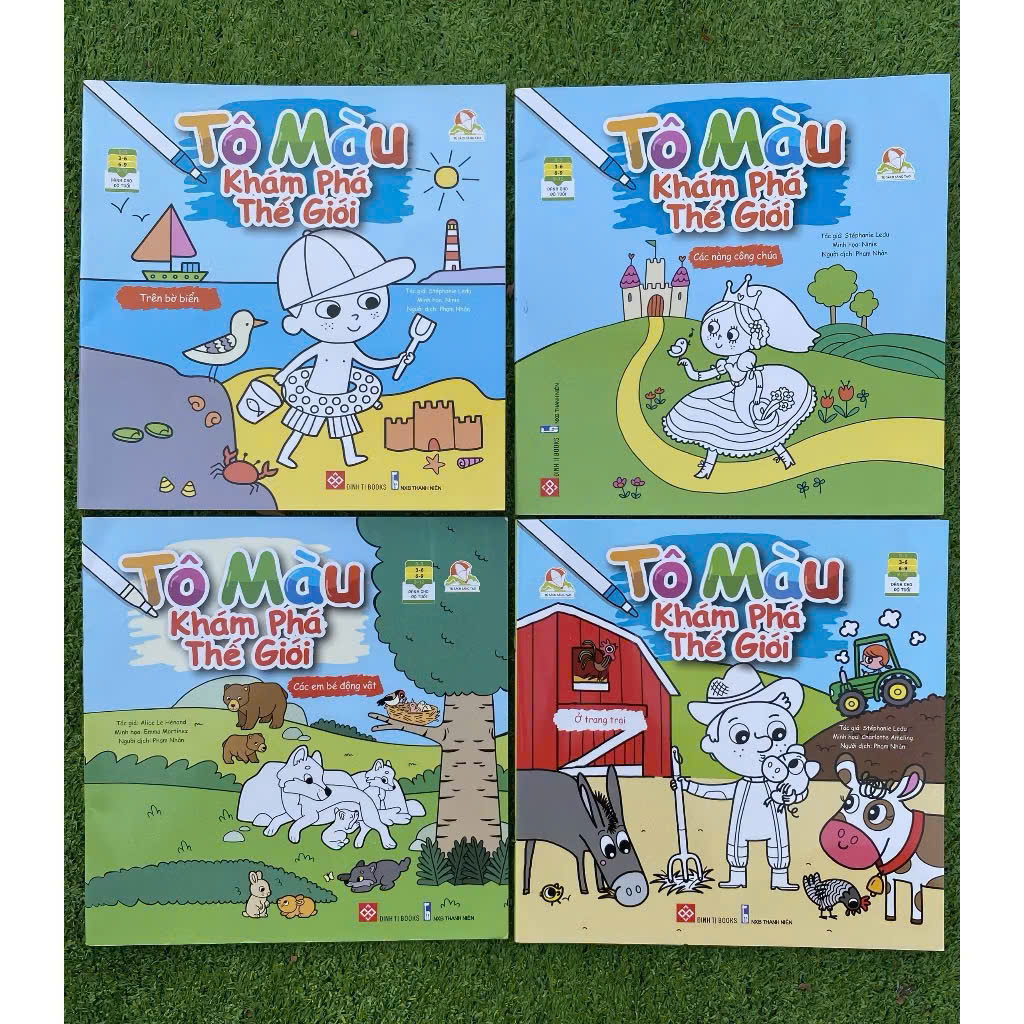 Sách- Tô Màu Khám Phá Thế Giới - Khủng Long - Đinh tị