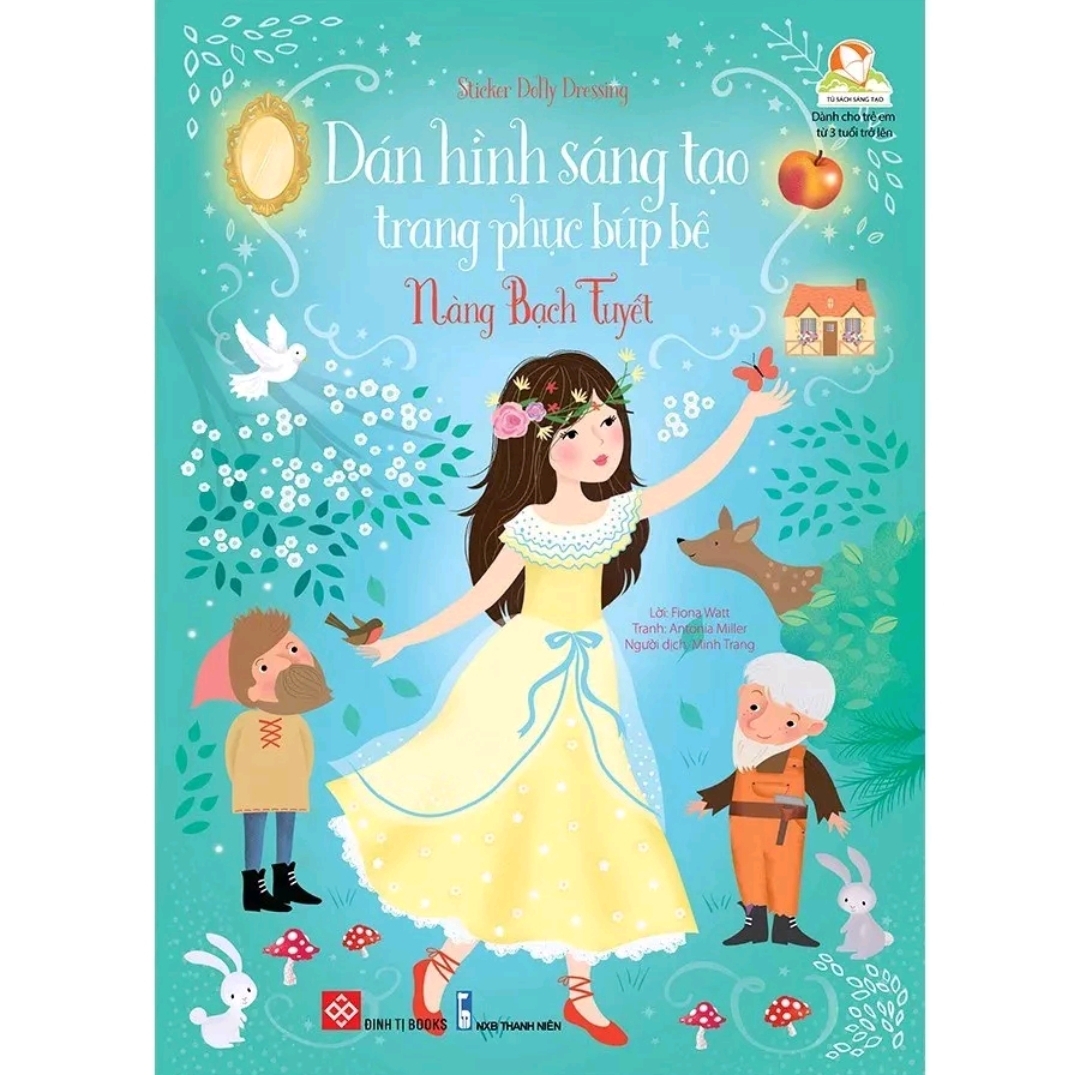 Sách - Dán hình sáng tạo trang phục búp bê - Sticker Dolly Dressing - Dành cho trẻ từ 3 tuổi - Đinh Tị Books