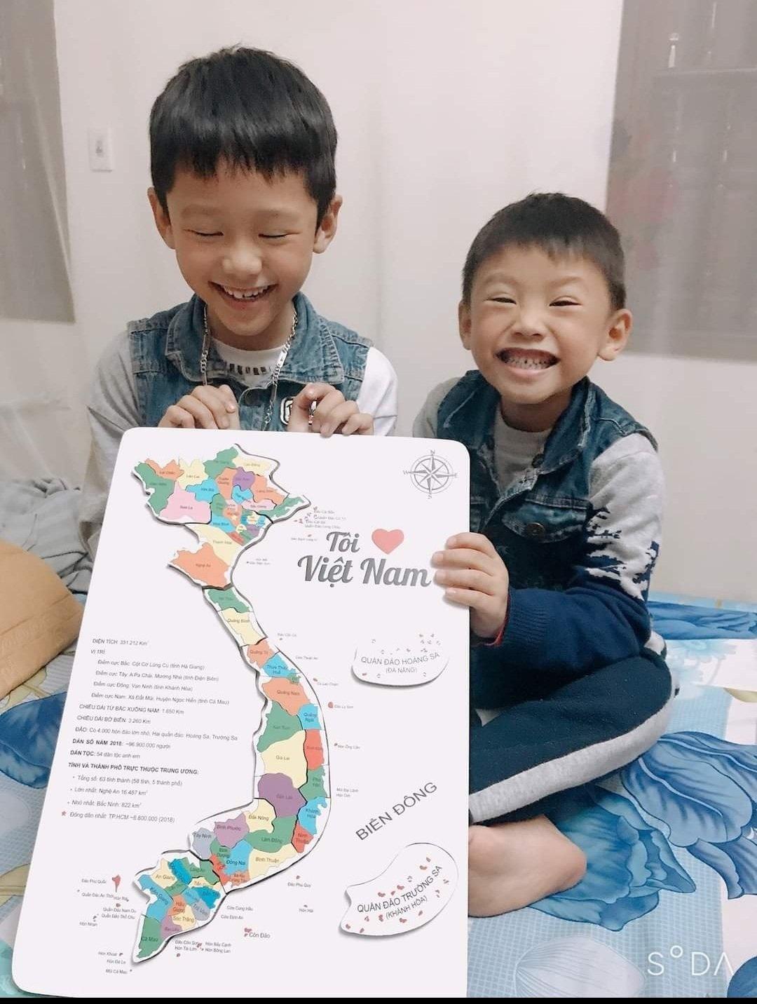 Đồ chơi lắp ghép bản đồ Việt Nam bằng gỗ - Đồ chơi xếp hình