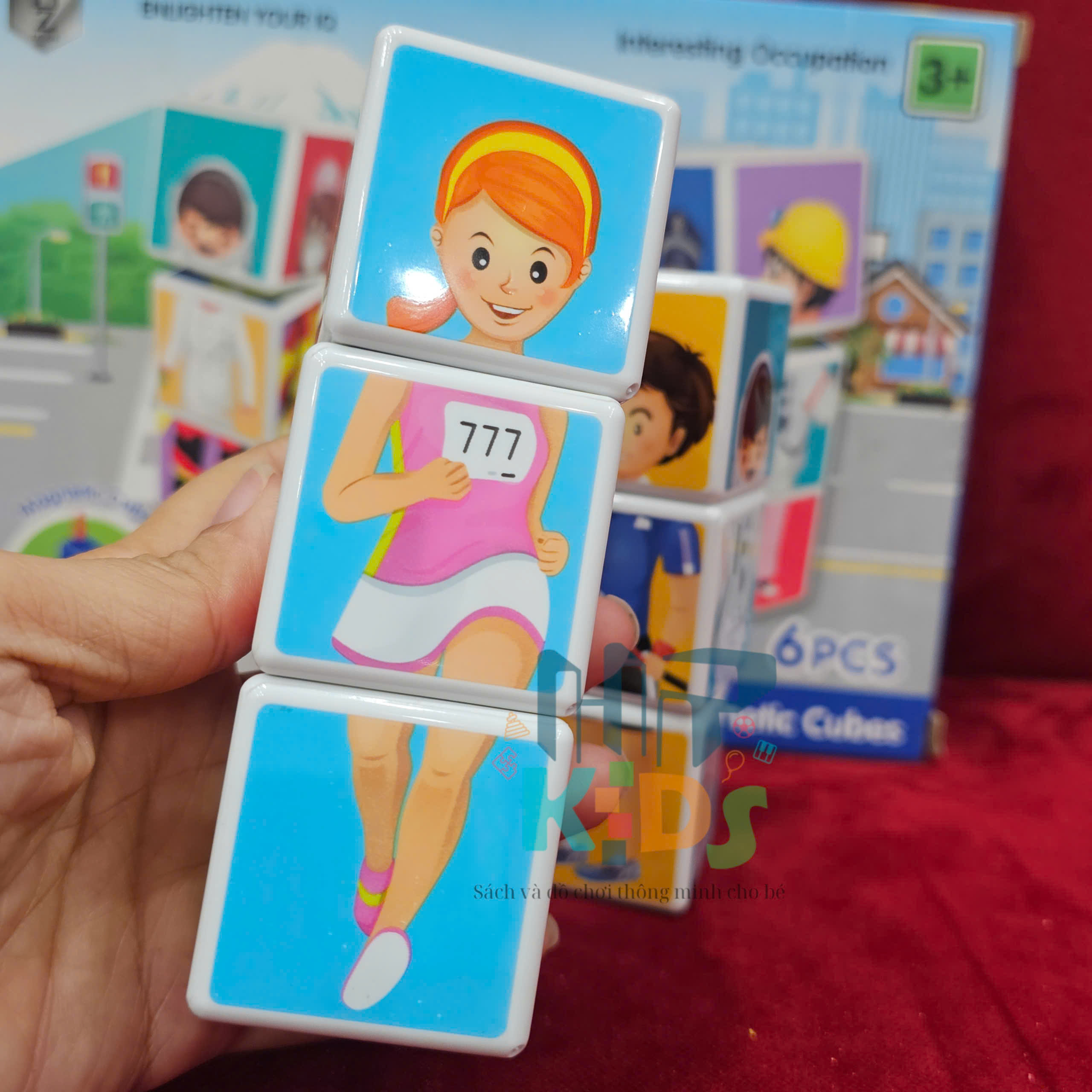 Đồ chơi ghép hình, ráp hình nam châm chủ đề nghề nghiệp cho bé