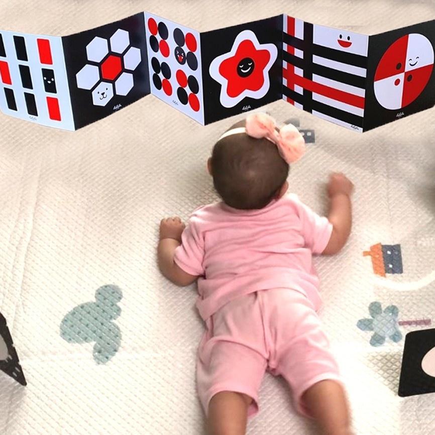 Bộ thẻ gấp kích thích thị giác cho trẻ sơ sinh từ 0-12 tháng Lalala Baby