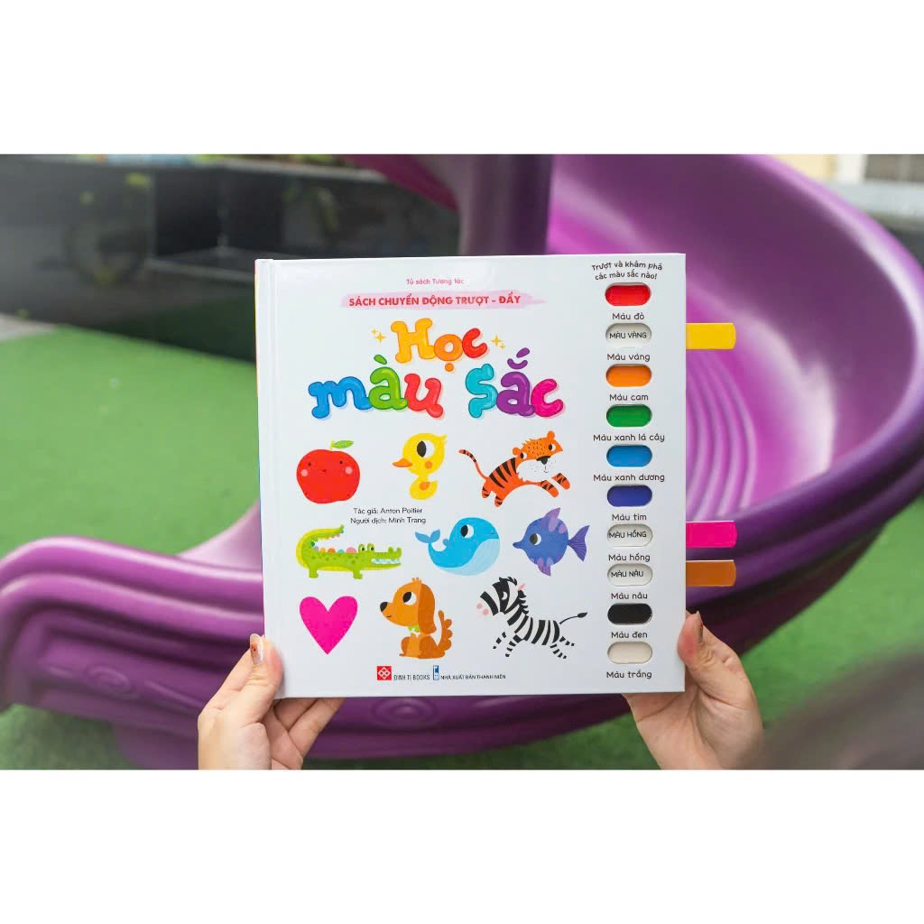Sách chuyển động trượt - đẩy - Học màu sắc, Học số đếm - Đinh Tị Book