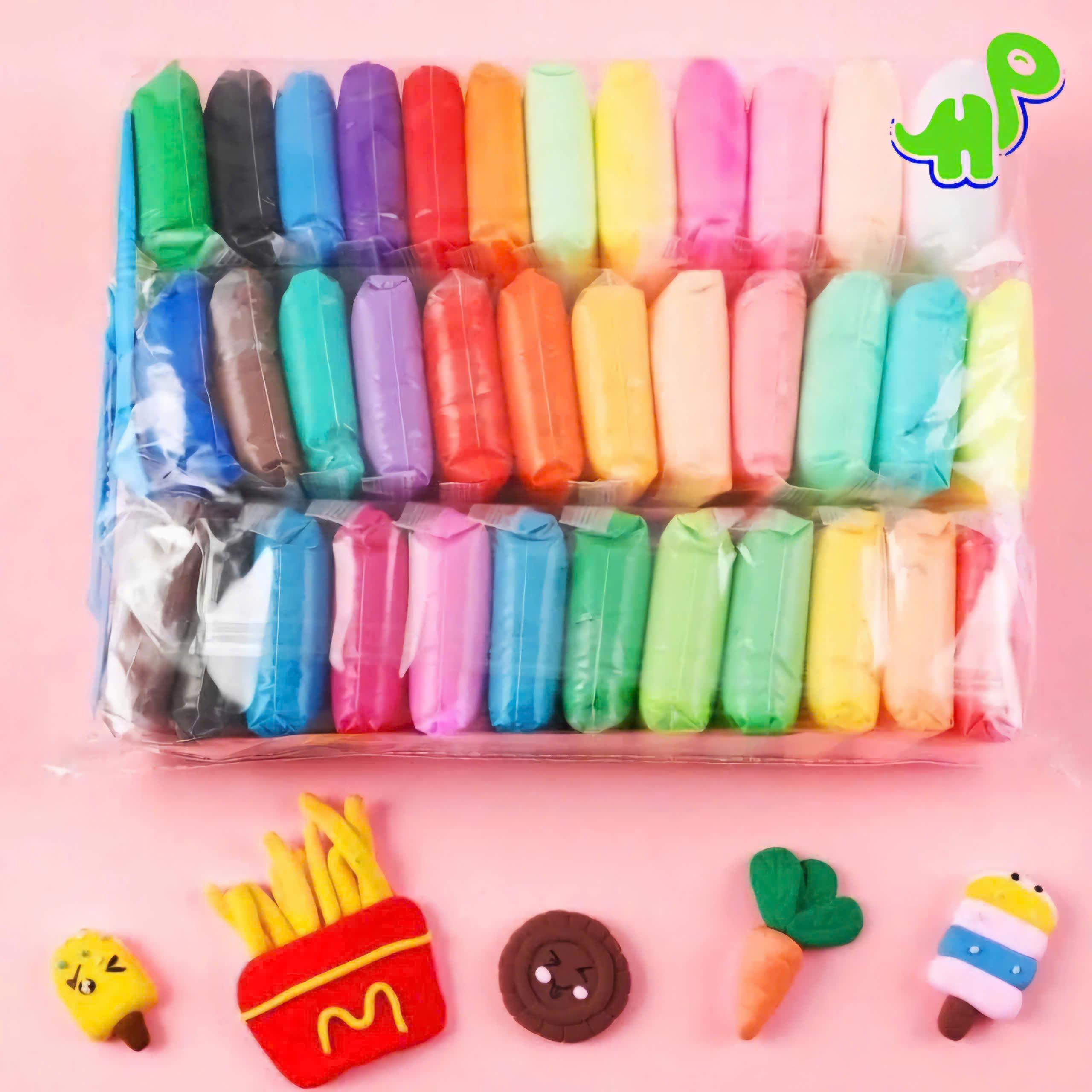 Đất sét tự khô Nhật 12/24 màu SMARTKIDS đất nặn tự khô cao cấp siêu nhẹ dành cho bé làm butter slime
