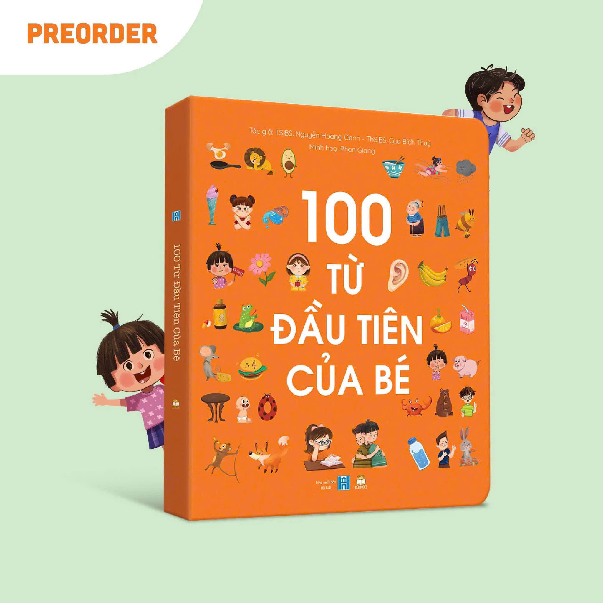 Sách - Cuốn 100 từ đầu tiên của bé bồi cứng size lớn - Giúp các bé Việt tập nói và giao tiếp