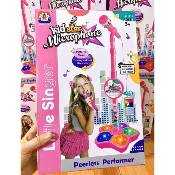 Micro Karaoke Cho Bé Có Loa Và Đèn LED, Sách Phát Hành, Phù Hợp 3 Tuổi Trở Lên