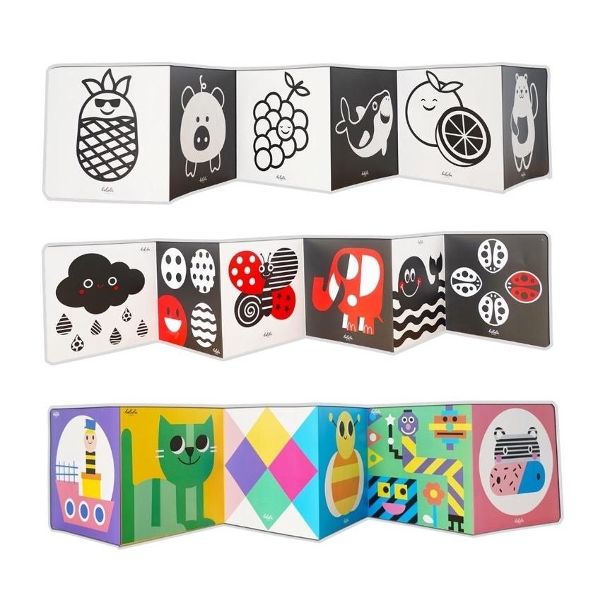 Bộ thẻ gấp kích thích thị giác cho trẻ sơ sinh từ 0-12 tháng Lalala Baby
