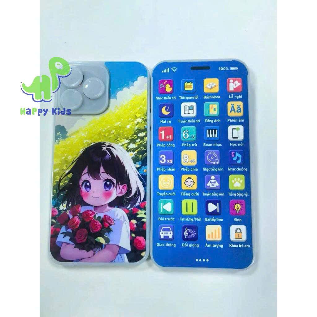 Đồ chơi hình điện thoại thông minh Tiếng Việt cho bé kèm nhạc âm thanh và kể chuyện, đồ chơi âm thanh dành cho bé