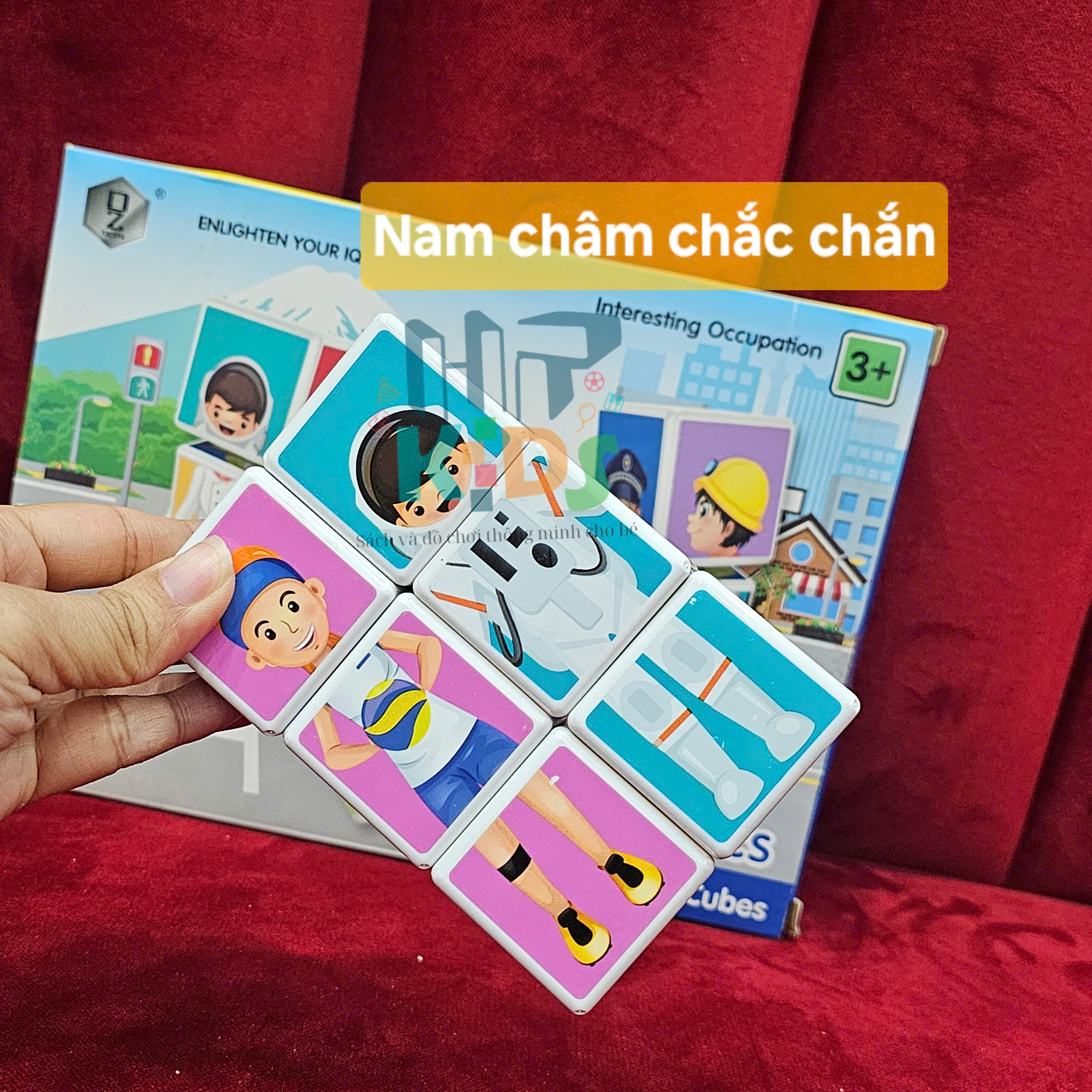 Đồ chơi ghép hình, ráp hình nam châm chủ đề nghề nghiệp cho bé