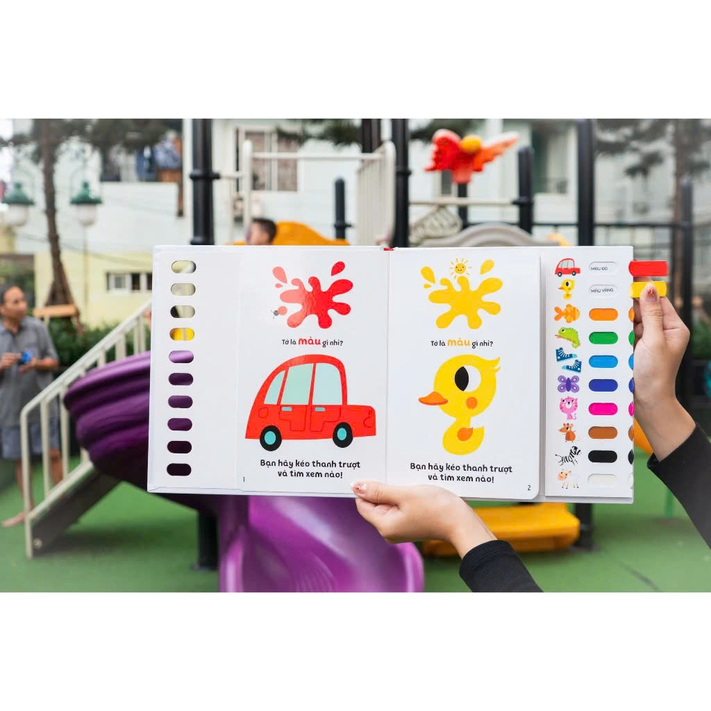 Sách chuyển động trượt - đẩy - Học màu sắc, Học số đếm - Đinh Tị Book