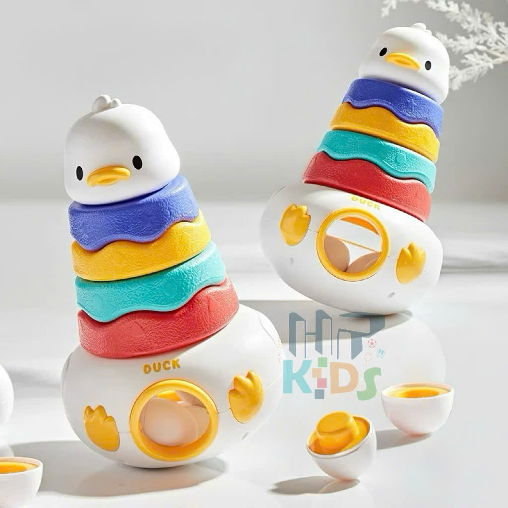 Đồ chơi xếp tháp lật đật kèm trứng cho bé