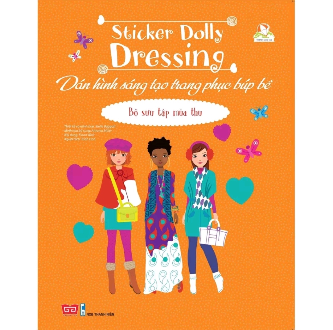 Sách - Dán hình sáng tạo trang phục búp bê - Sticker Dolly Dressing - Dành cho trẻ từ 3 tuổi - Đinh Tị Books