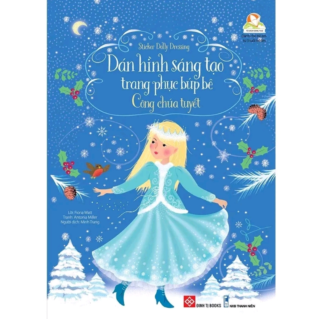 Sách - Dán hình sáng tạo trang phục búp bê - Sticker Dolly Dressing - Dành cho trẻ từ 3 tuổi - Đinh Tị Books