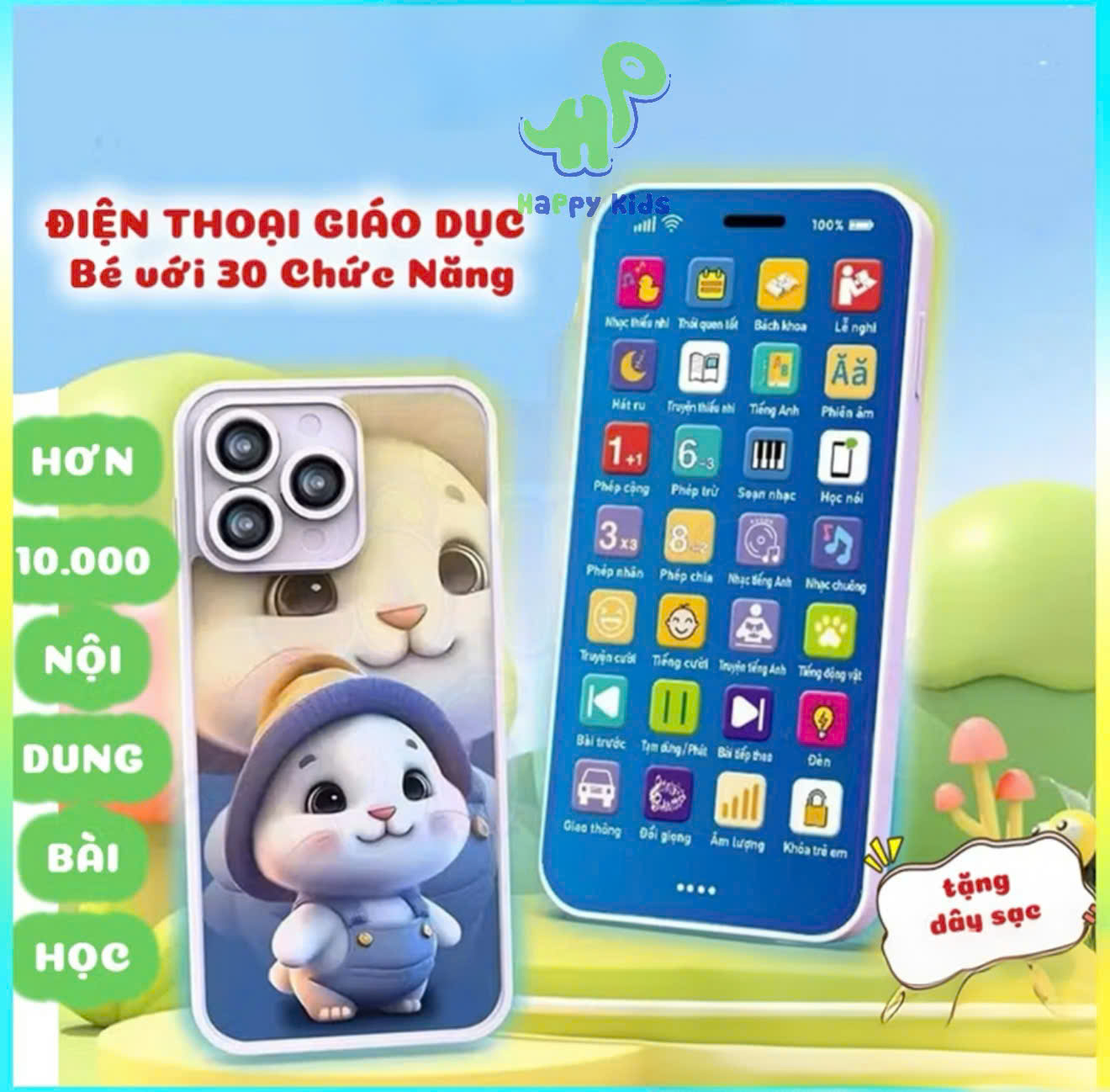 Đồ chơi hình điện thoại thông minh Tiếng Việt cho bé kèm nhạc âm thanh và kể chuyện, đồ chơi âm thanh dành cho bé