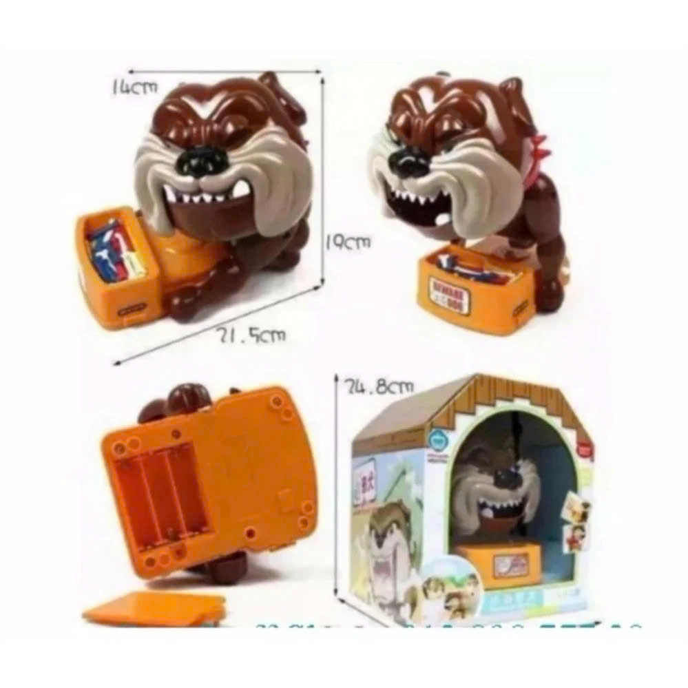 (SIZE LỚN KÈM PIN)Đồ Chơi Gắp Trộm Xương Chó Bull Loại Lớn, Chó Canh Gặm Xương BAD DOG Nổi Giận(Làm Quà Tặng Cho Bé)