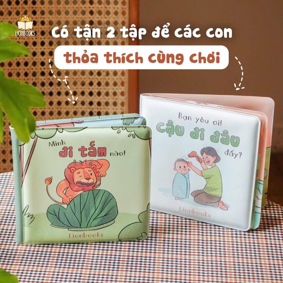 Sách Ướt đổi màu kì diệu - Sách tắm và Vẽ bằng ngón tay cho bé 0-5 tuổi - LionBooks