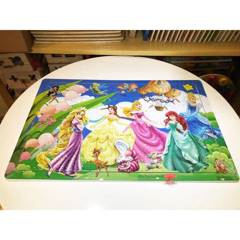 Tranh ghép 200 mảnh với nhiều chủ đề các nhân vật hoạt hình khung gỗ giúp phát triển tư duy cho bé