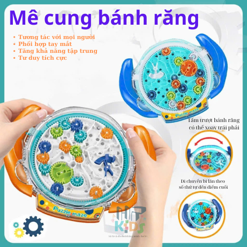 Đồ chơi ln bi đi qua mê cung bánh răng cưa, rèn luyện khả năng tập trung và vận động tinh cho bé